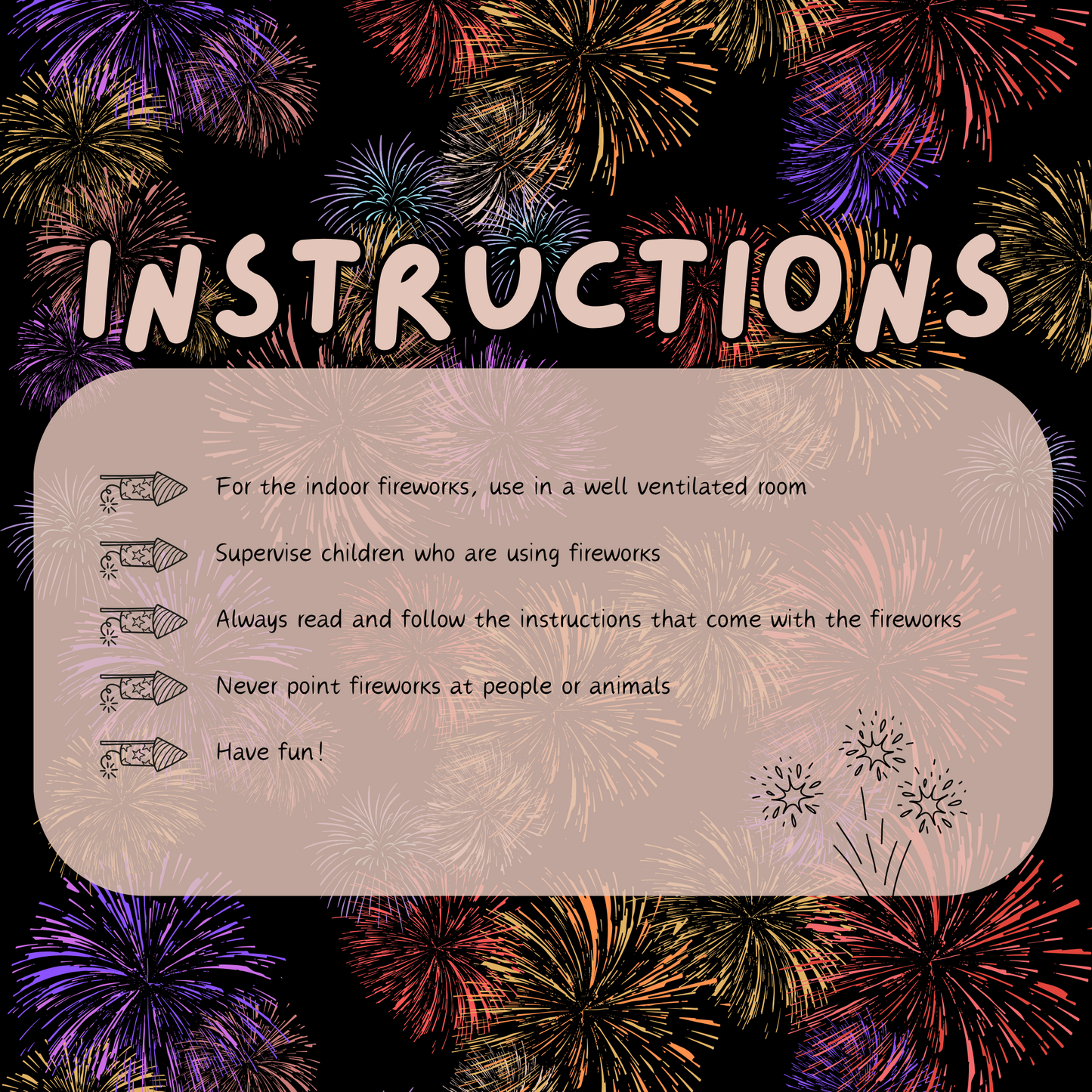 Indoor & Outdoor Low Noise Fireworks