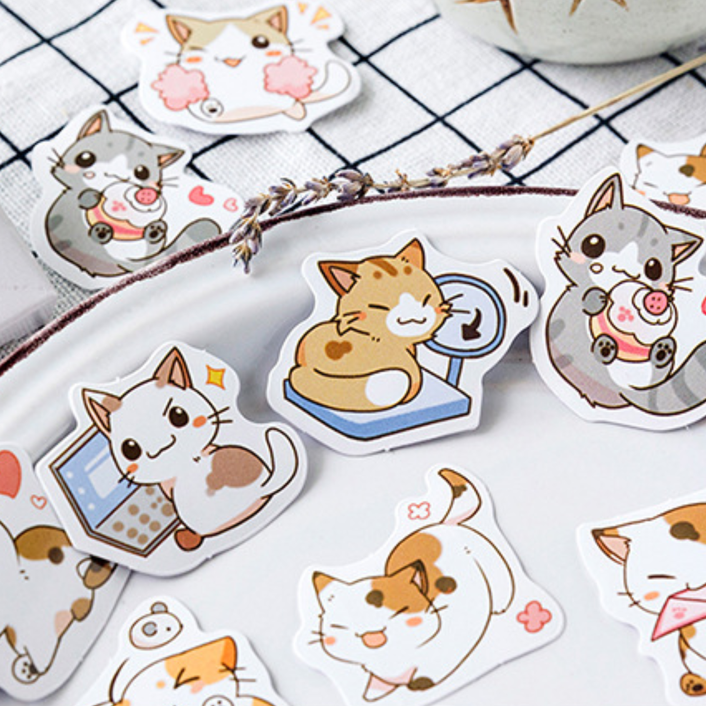 Cute Cats - Self Adhesive Sticker Box