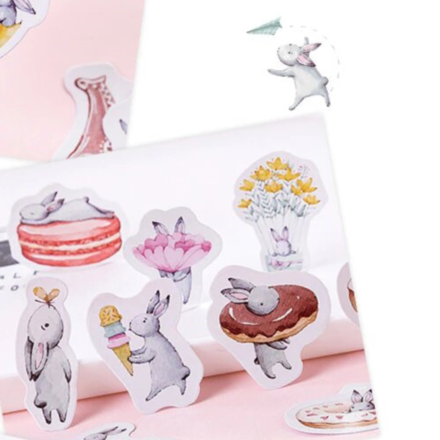 Cute Hare - Self Adhesive Sticker Box