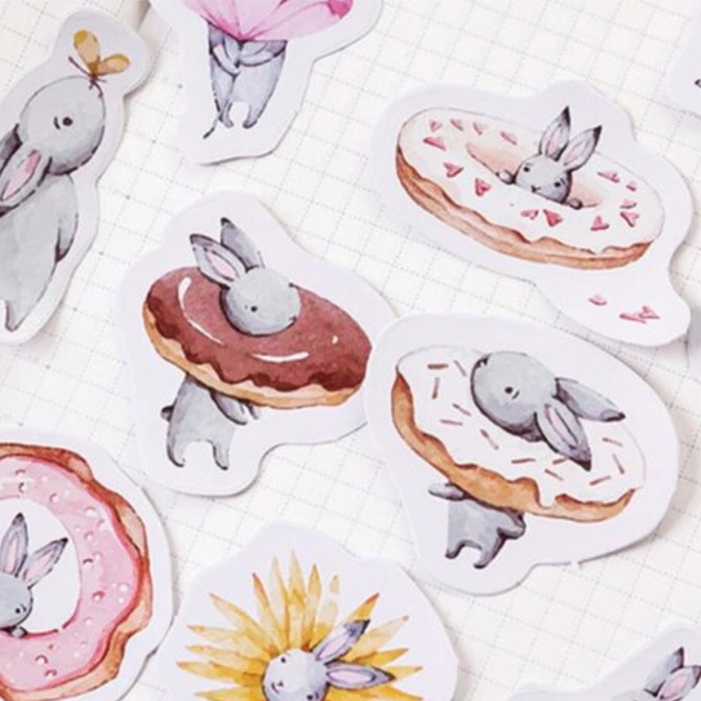 Cute Hare - Self Adhesive Sticker Box
