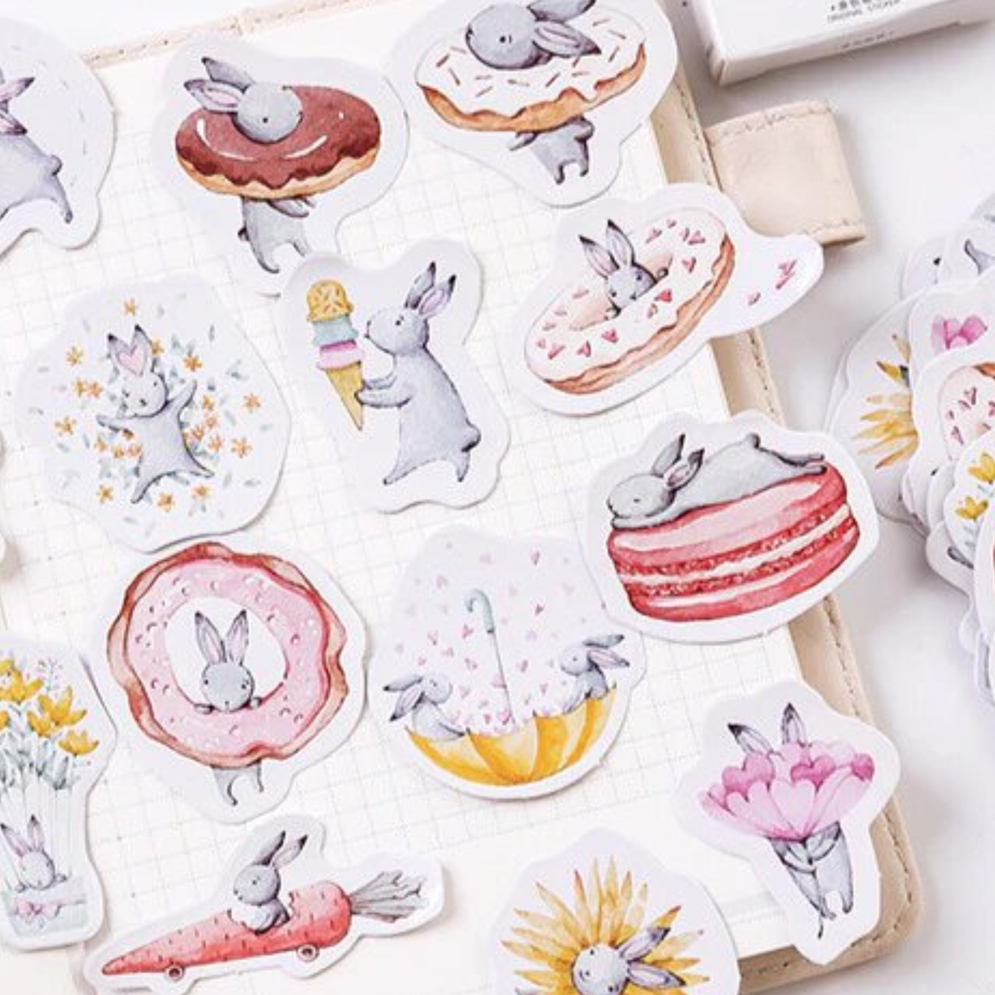 Cute Hare - Self Adhesive Sticker Box