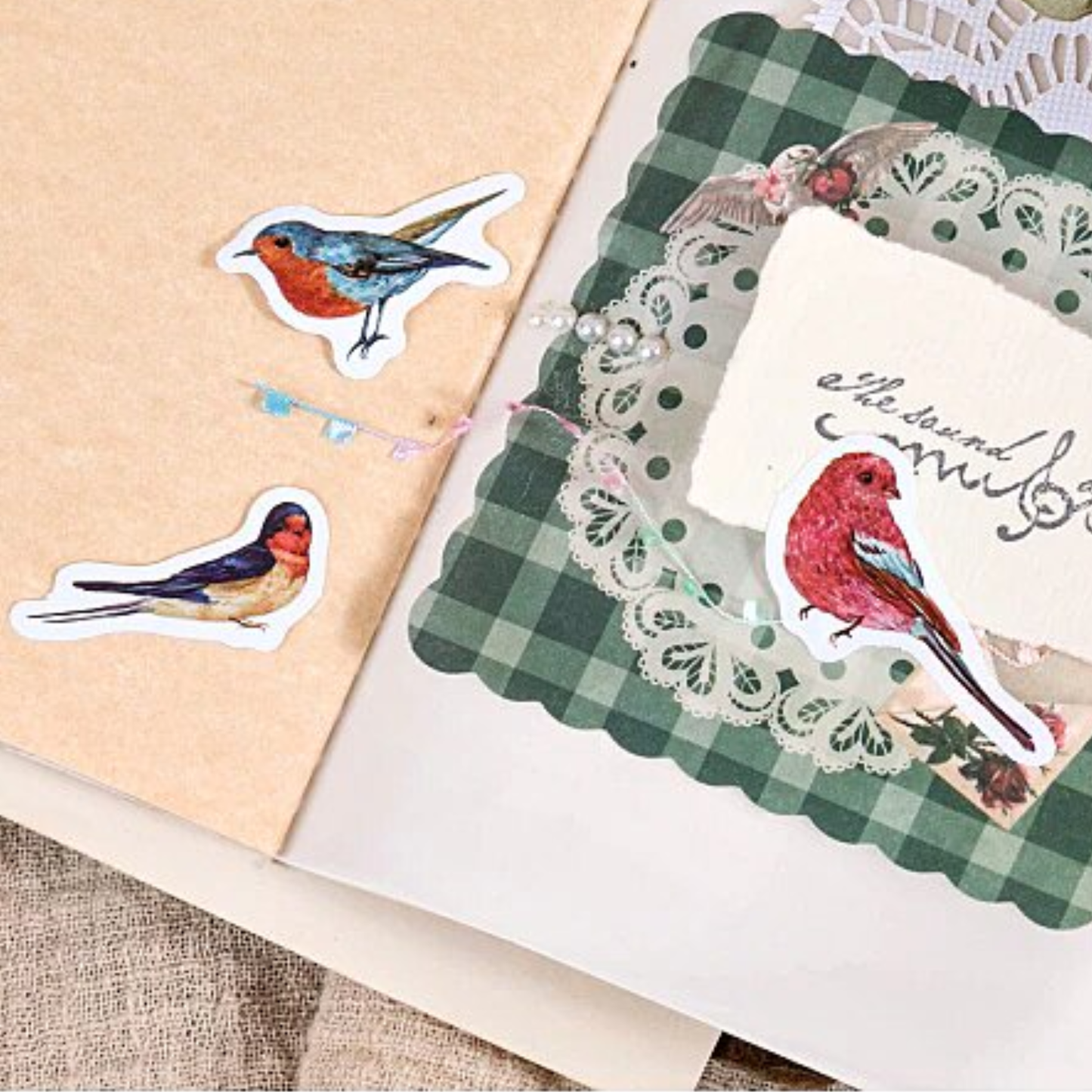 Garden Birds - Self Adhesive Sticker Box