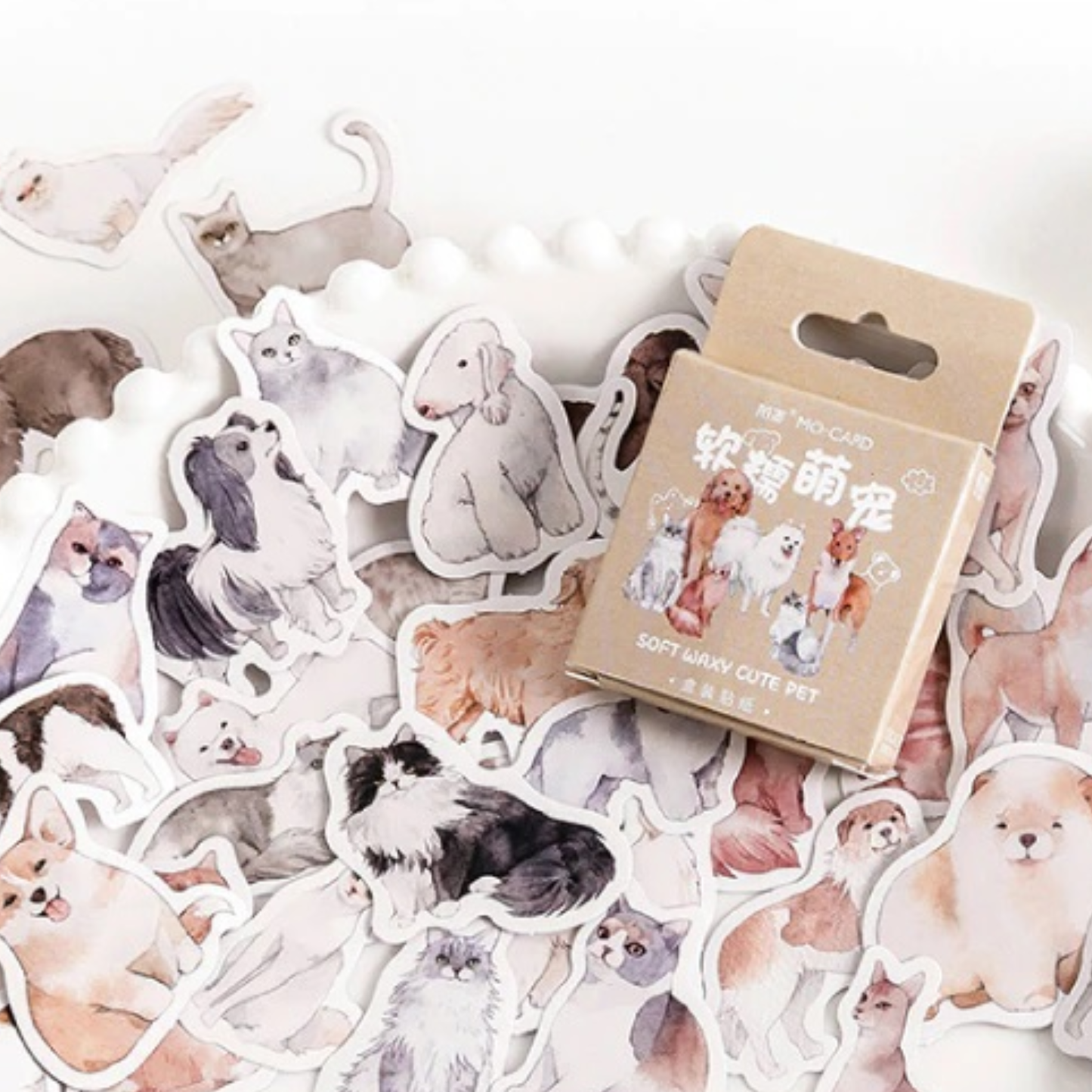 I Love Cats & Dogs - Self Adhesive Sticker Box