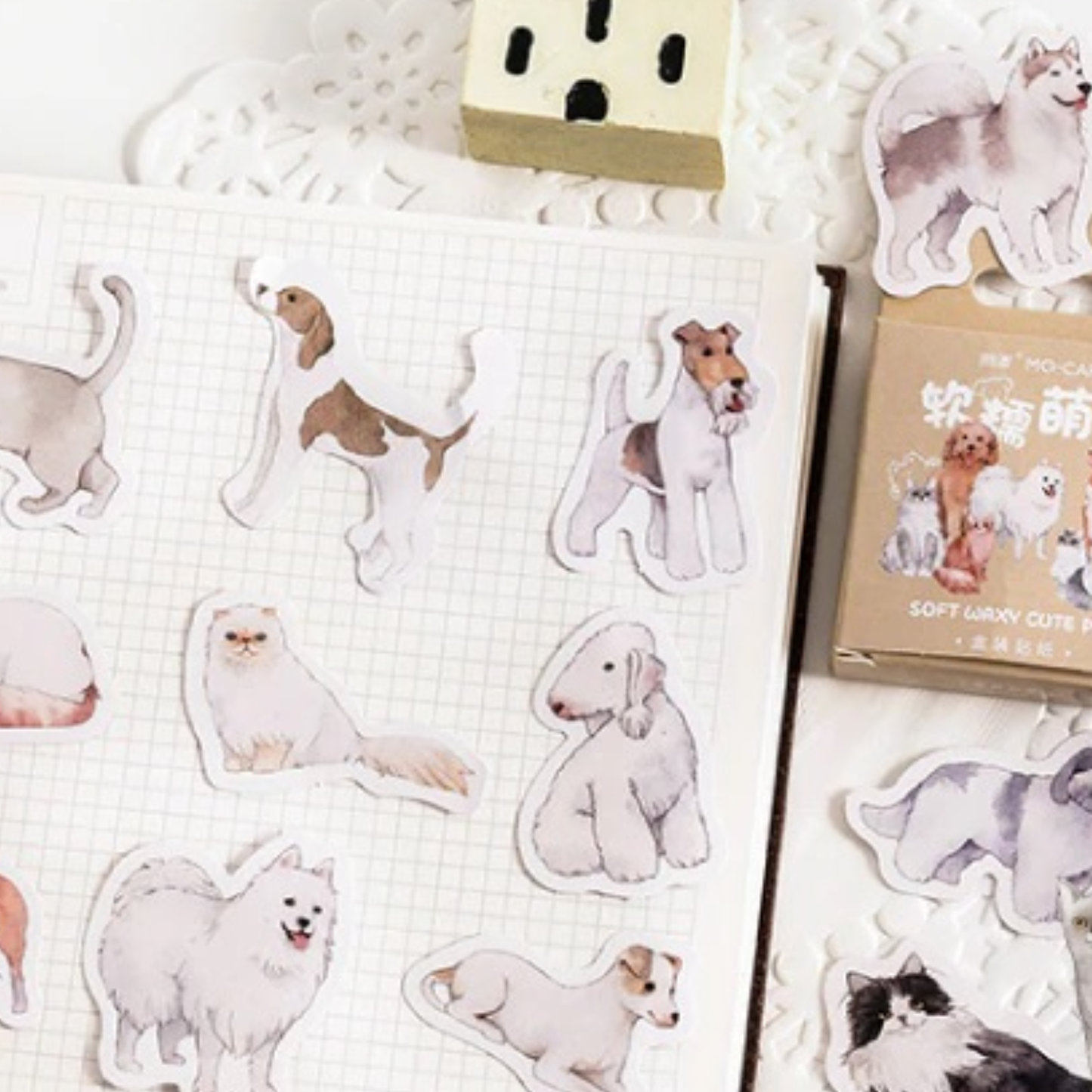 I Love Cats & Dogs - Self Adhesive Sticker Box