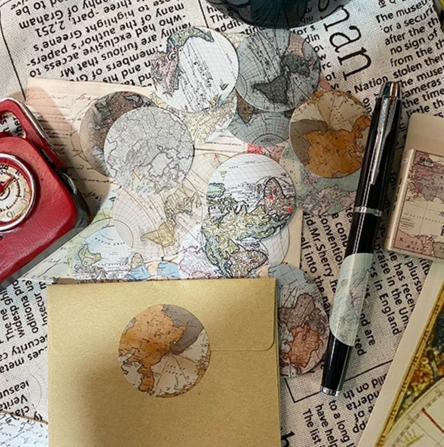 Old Maps - Self Adhesive Sticker Box
