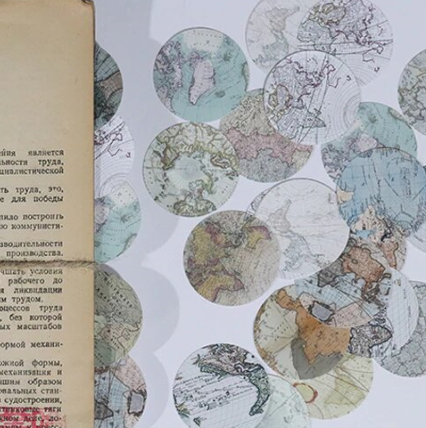 Old Maps - Self Adhesive Sticker Box