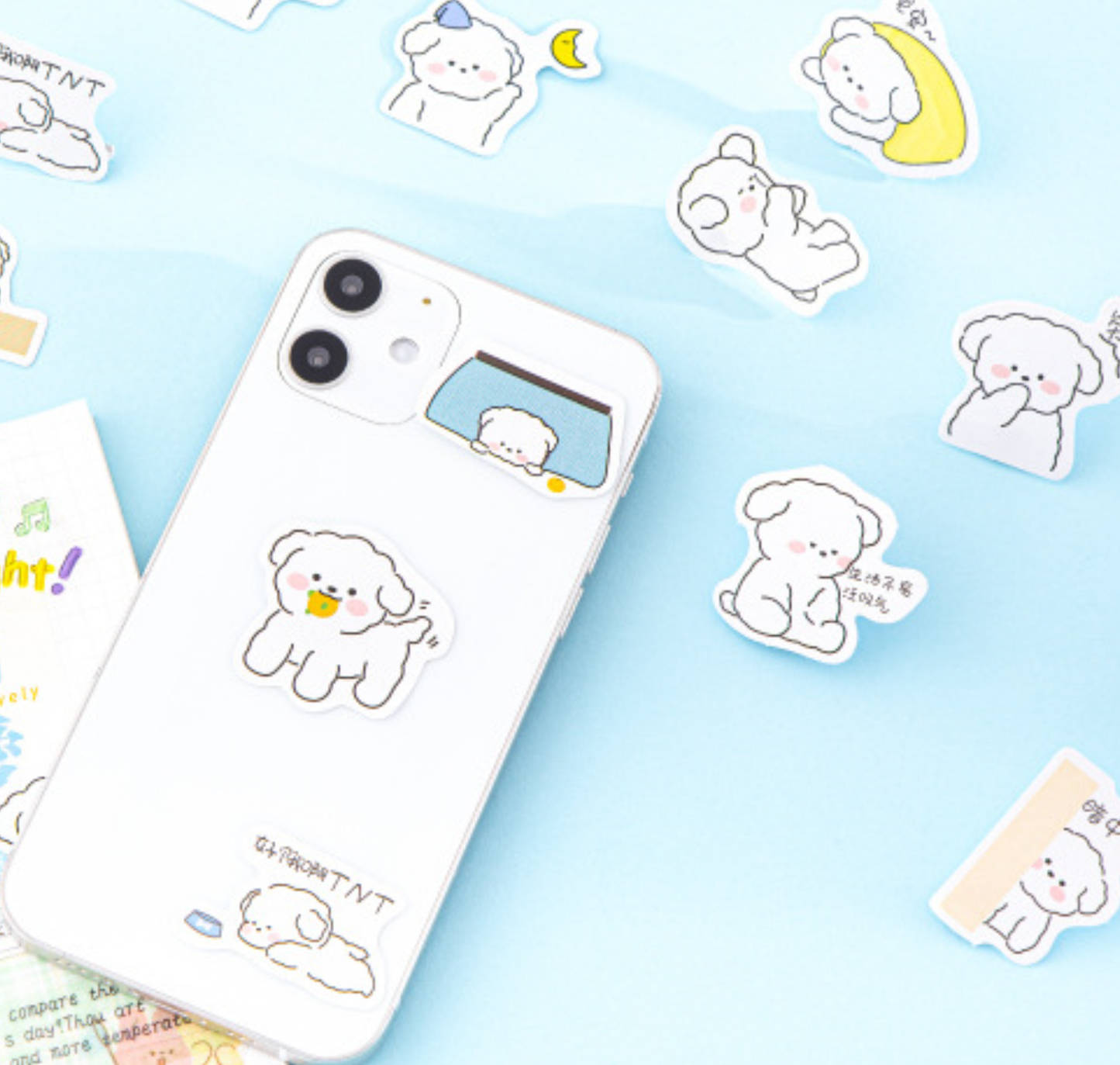Playful Puppies - Self Adhesive Sticker Box