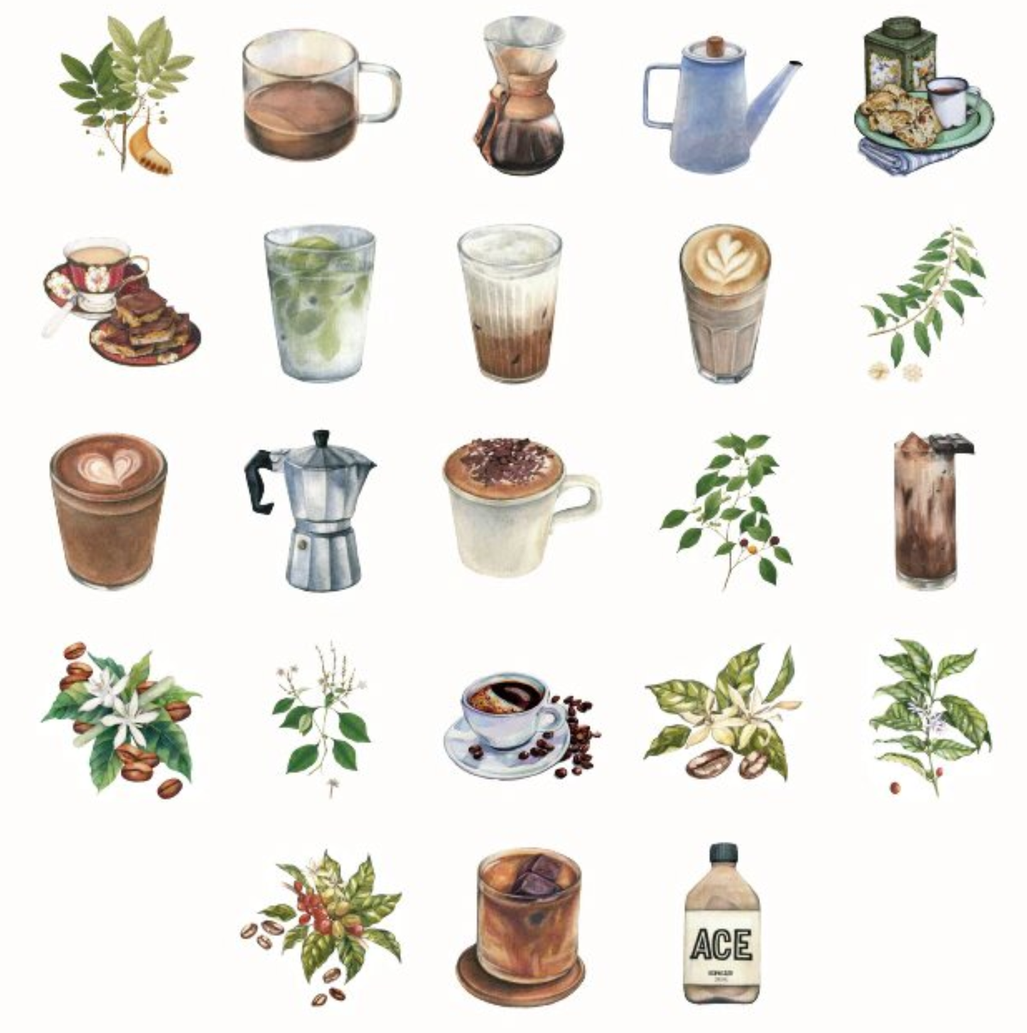 Rooftop Cafe - Self Adhesive Sticker Box