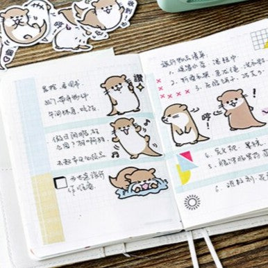 Cute Otters - Self Adhesive Sticker Box