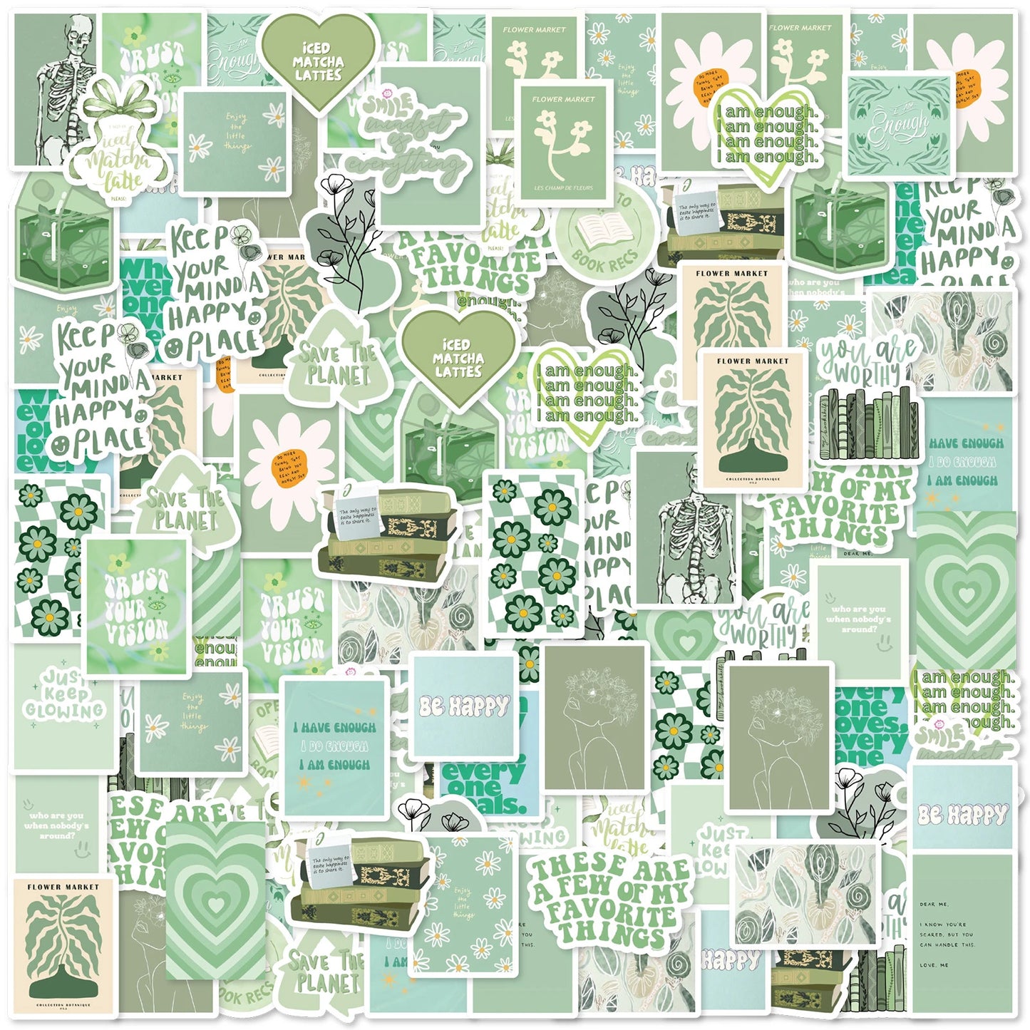 Green Theme - Self Adhesive Sticker Box