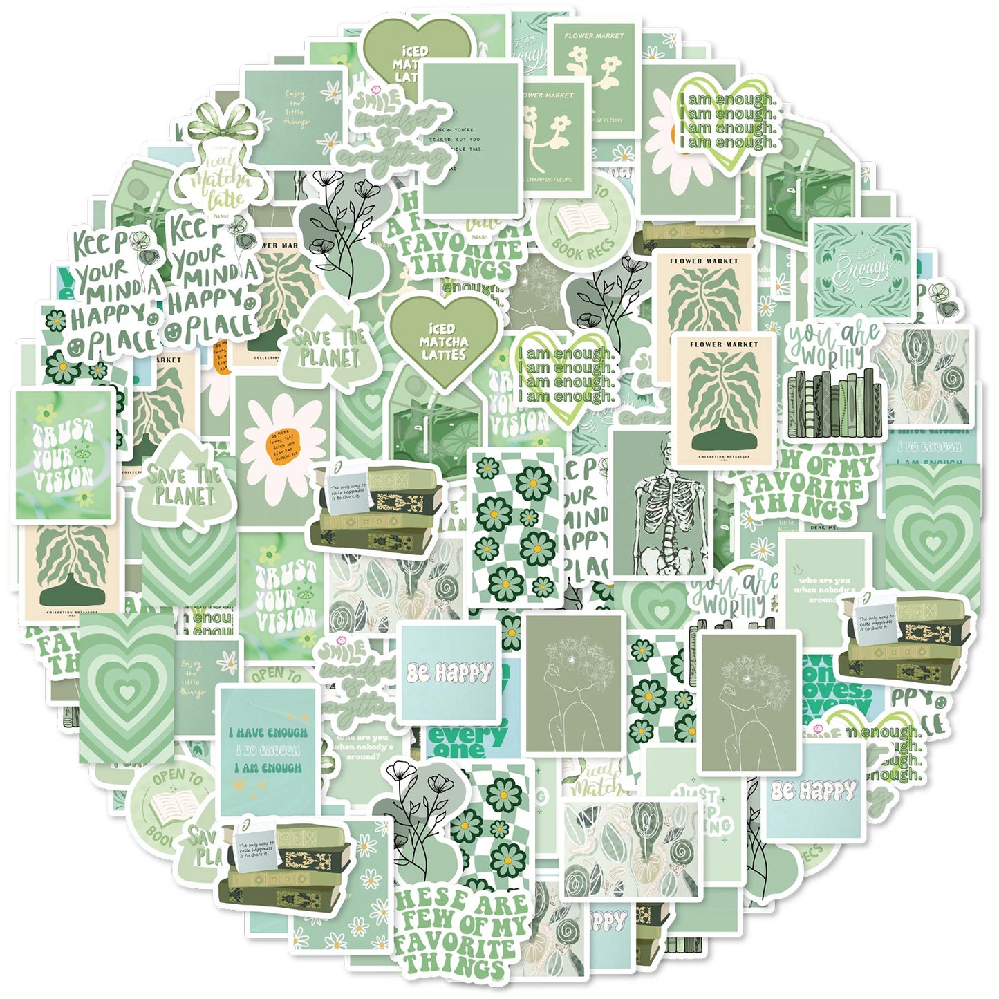 Green Theme - Self Adhesive Sticker Box