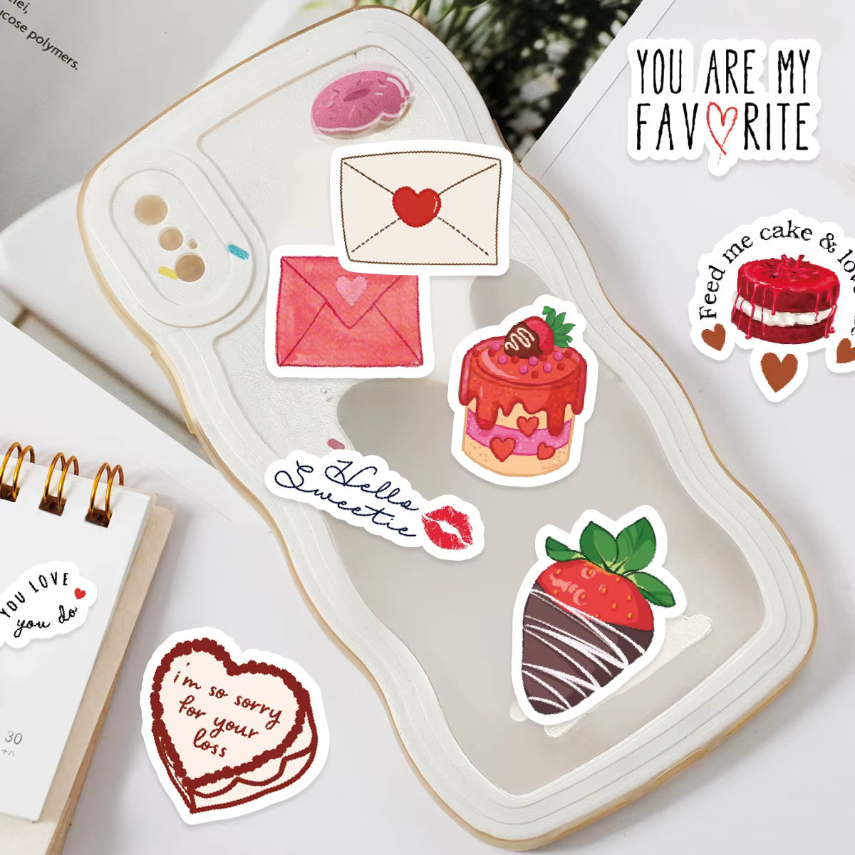 Love Valentine Letter - Self Adhesive Sticker Box