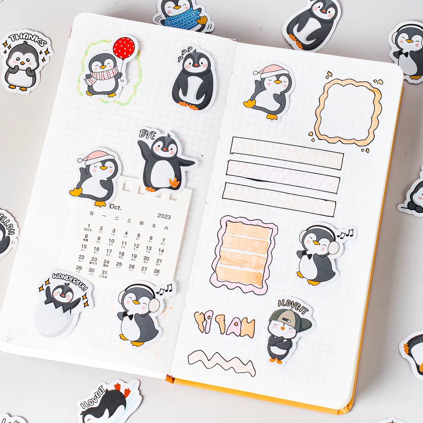 Penguin - Self Adhesive Sticker Box