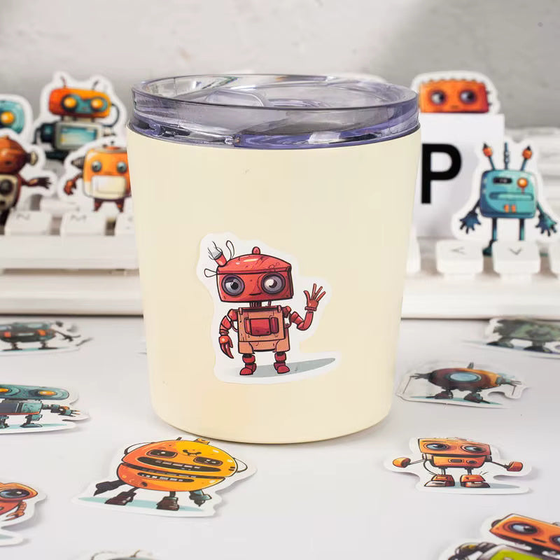 Tiny Robots - Self Adhesive Sticker Box