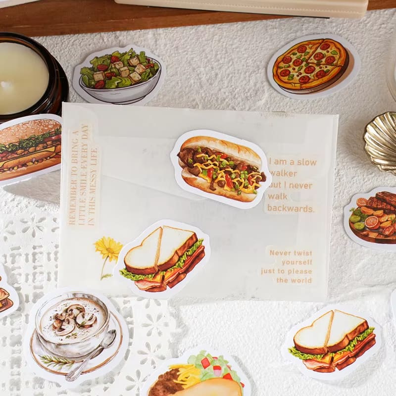 Western Style Food - Self Adhesive Sticker Box