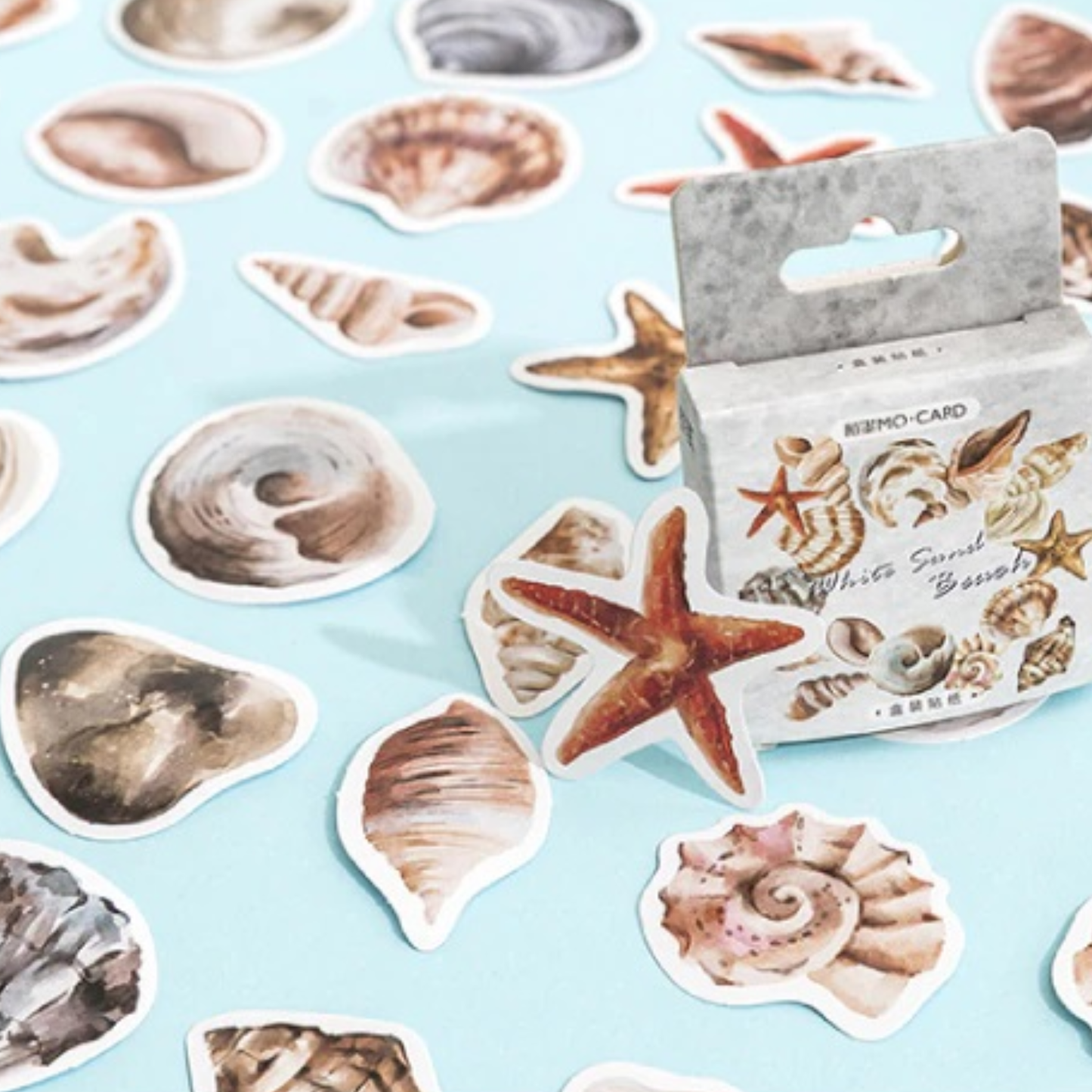 White Sand Beach - Self Adhesive Sticker Box