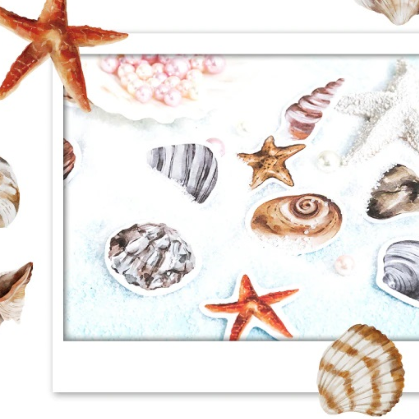 White Sand Beach - Self Adhesive Sticker Box