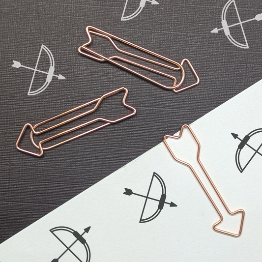 Rose Gold Metal Paper Clip - Arrow - Single Paperclip