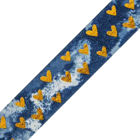 Blue Sky Gold Foil Hearts - Washi Tape