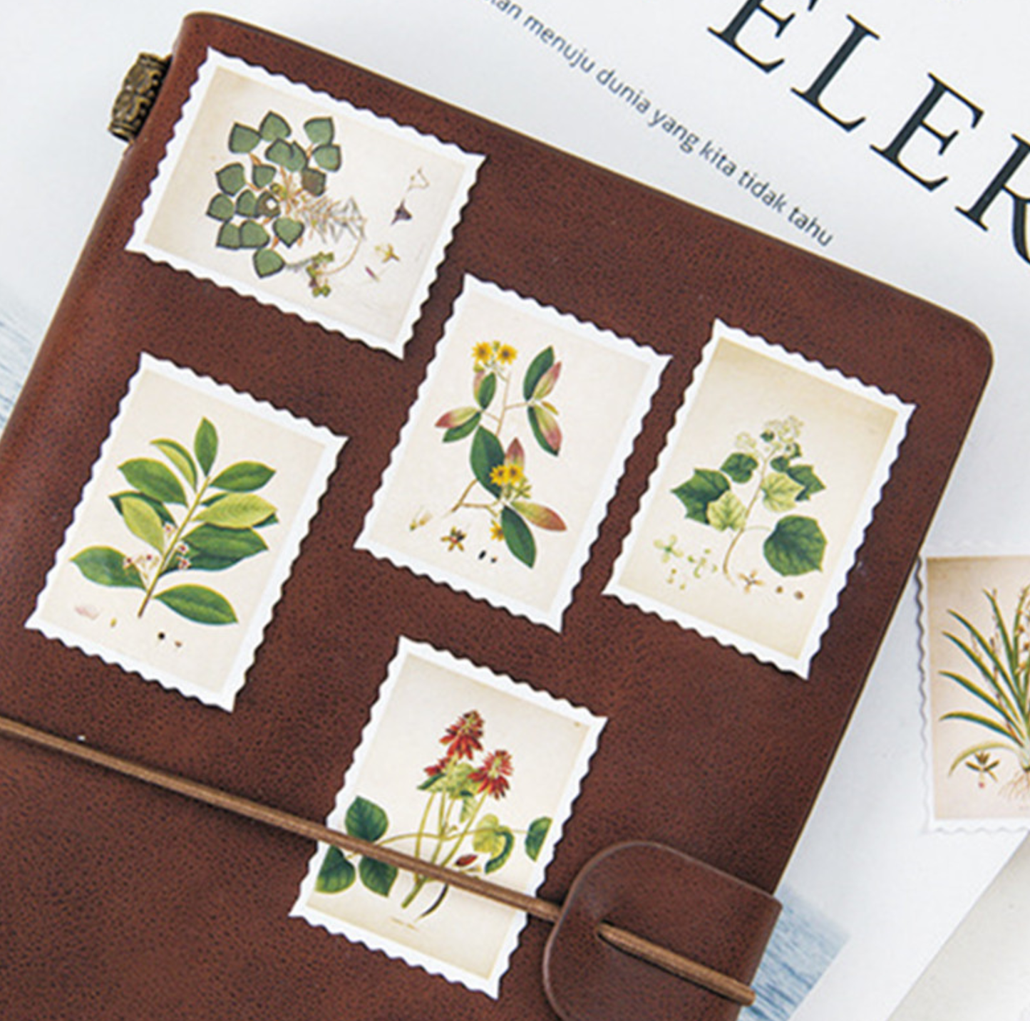 Botanical Stamps - Self Adhesive Sticker Box