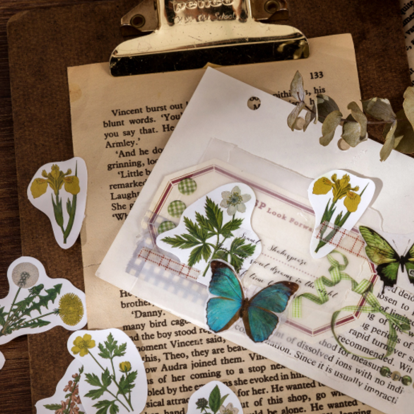 Botanical Flowers - Self Adhesive Sticker Box