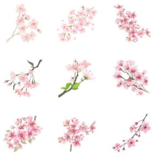 Cherry Blossom Branches - Self Adhesive Sticker Box