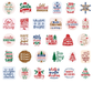 Christmas Greetings - Self Adhesive Sticker Box