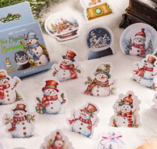 Christmas Snowmen - Self Adhesive Sticker Box