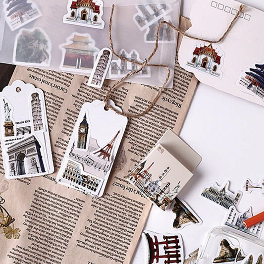 City Landmarks - Self Adhesive Sticker Box