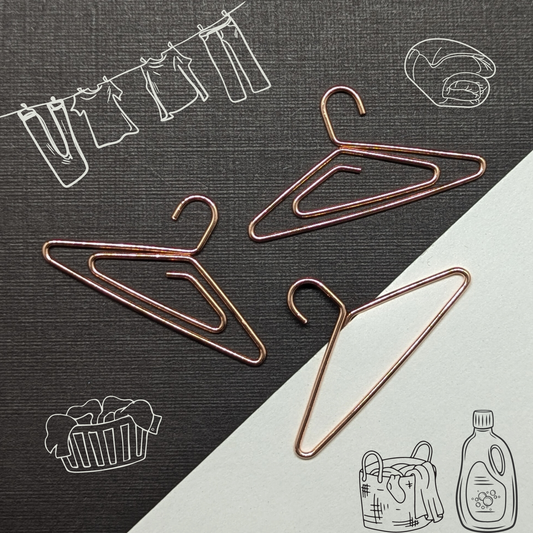 Rose Gold Metal Paper Clip - Coat Hanger - Single Paperclip