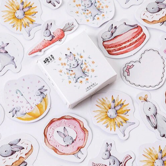 Cute Hare - Self Adhesive Sticker Box