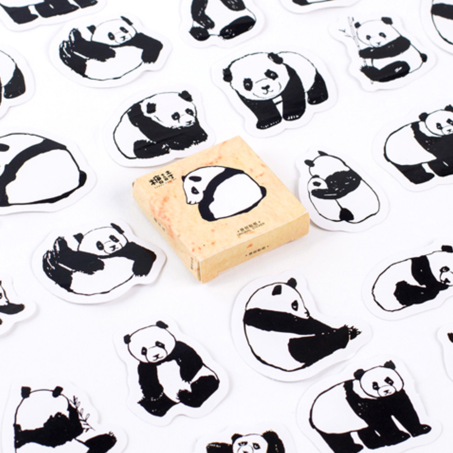 Cute Panda - Self Adhesive Sticker Box