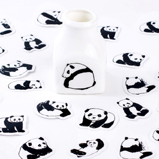 Cute Panda - Self Adhesive Sticker Box