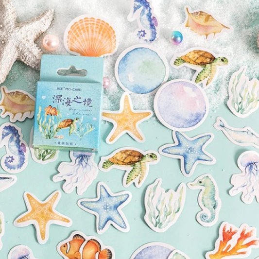 Deep Under The Sea - Self Adhesive Sticker Box