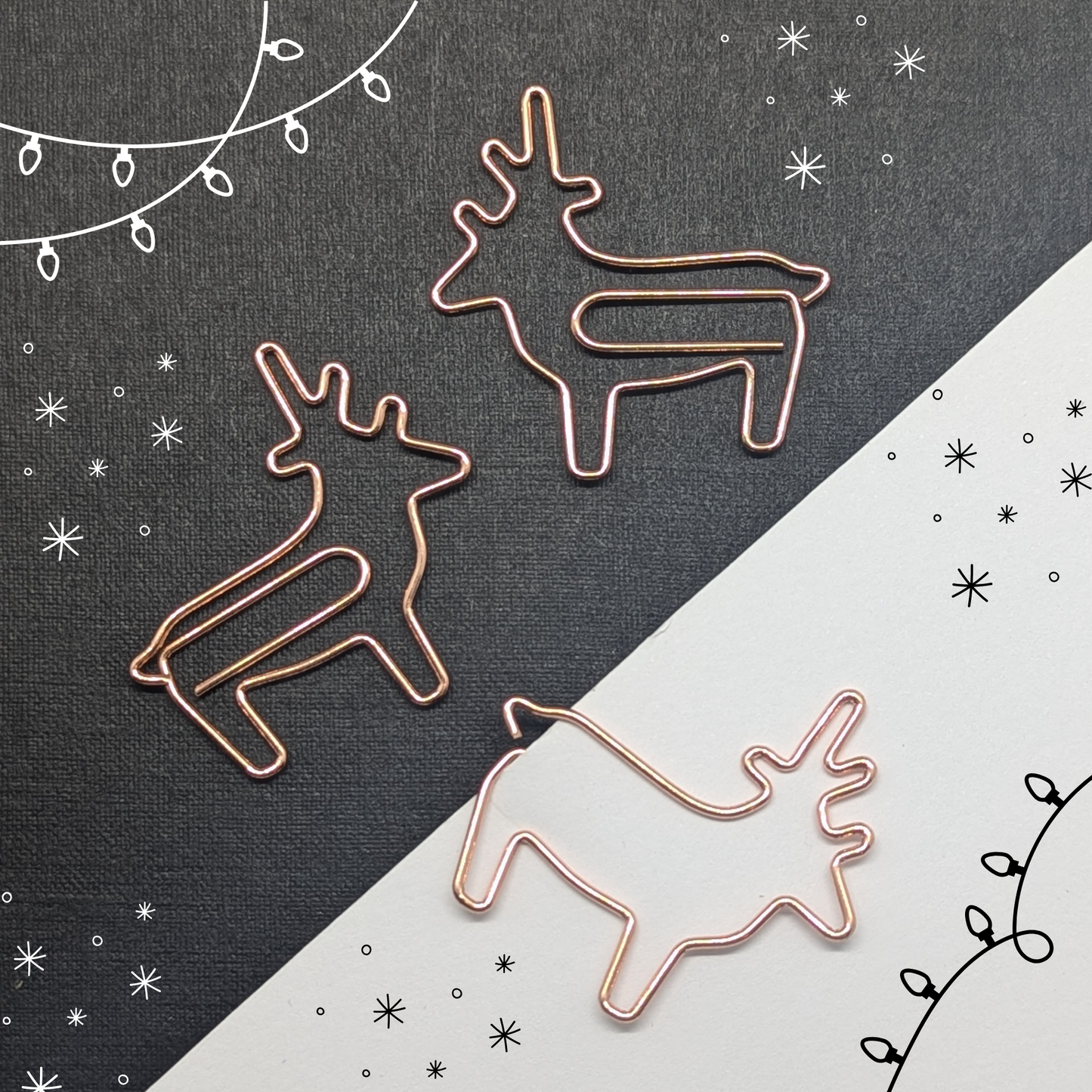 Rose Gold Metal Paper Clip - Deer - Single Paperclip