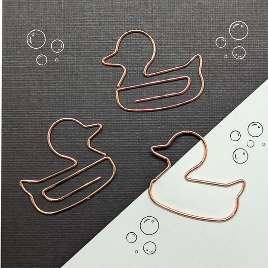 Rose Gold Metal Paper Clip - Duck  - Single Paperclip