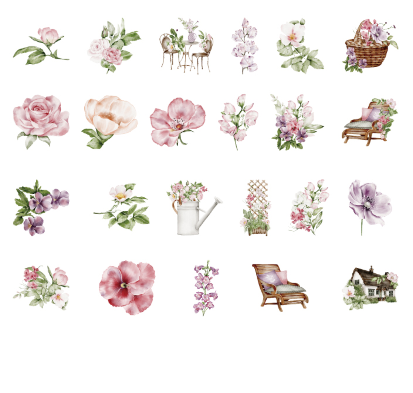 English Country Garden - Self Adhesive Sticker Box