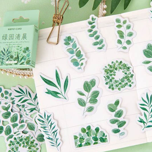 Eucalyptus Leaves - Self Adhesive Sticker Box