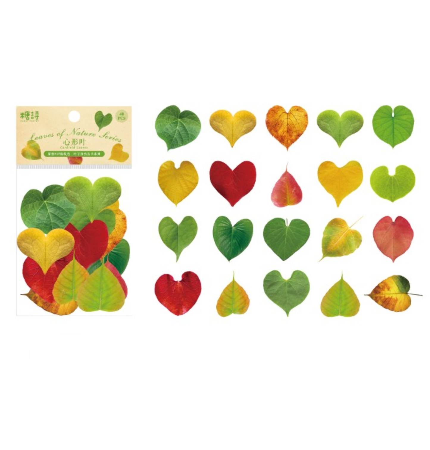 Heart Leaves - Sticker Sheet