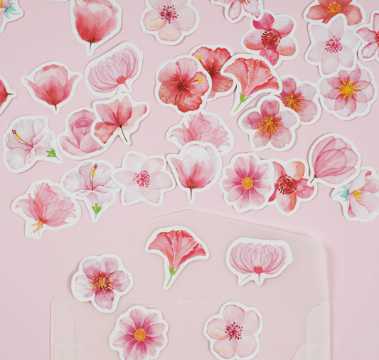 Japanese Cherry Blossom - Self Adhesive Sticker Box