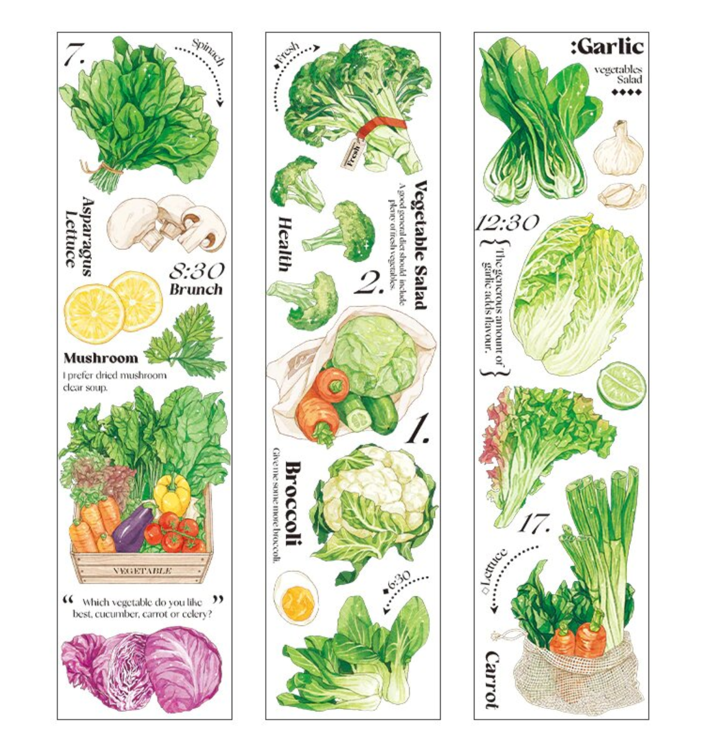 Kitchen Garden Set - Light Green - Sticker Sheet