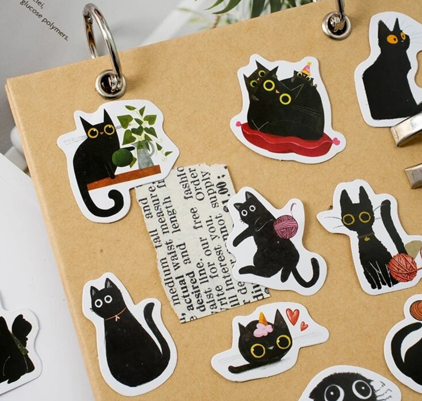 Lucky Black Cat - Self Adhesive Sticker Box