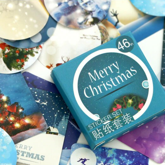 Merry & Bright - Self Adhesive Sticker Box