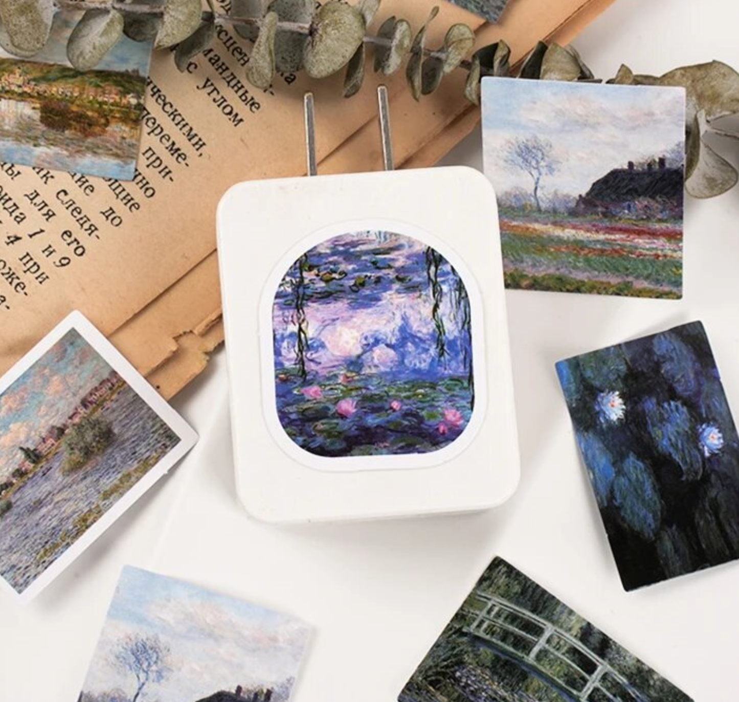 Monet Oil Paintings - Self Adhesive Sticker Box