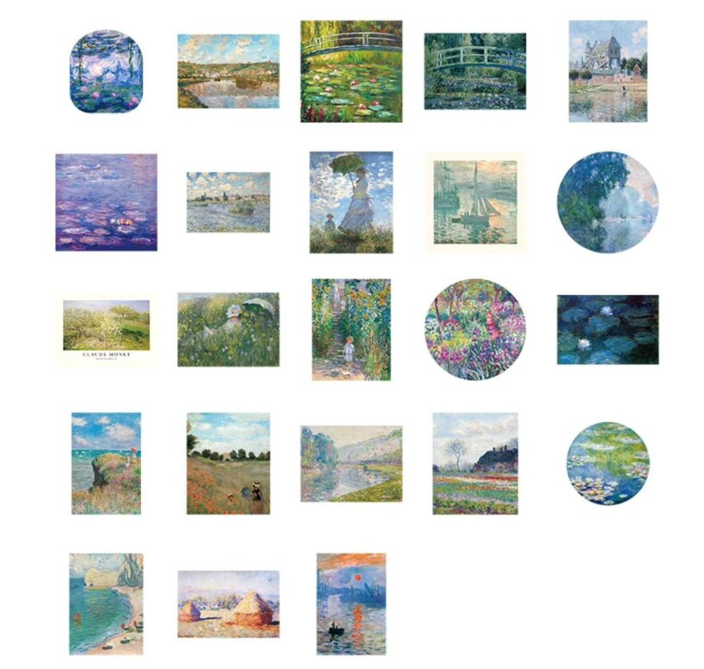 Monet Oil Paintings - Self Adhesive Sticker Box