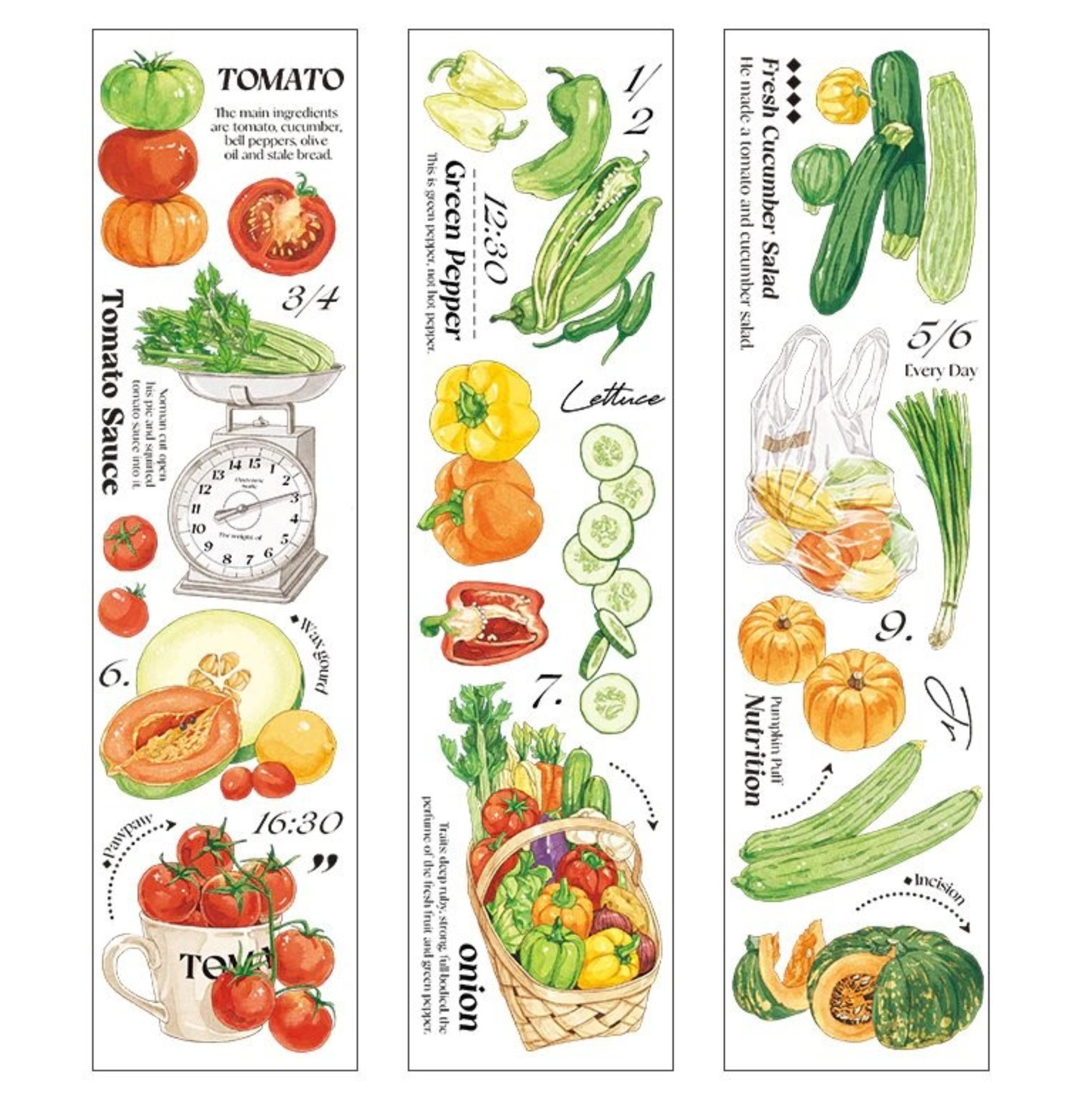 Kitchen Garden Set - Orange - Sticker Sheet