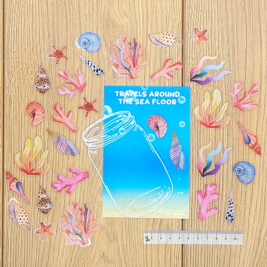 Pink Coral & Shells - Sticker Sheet