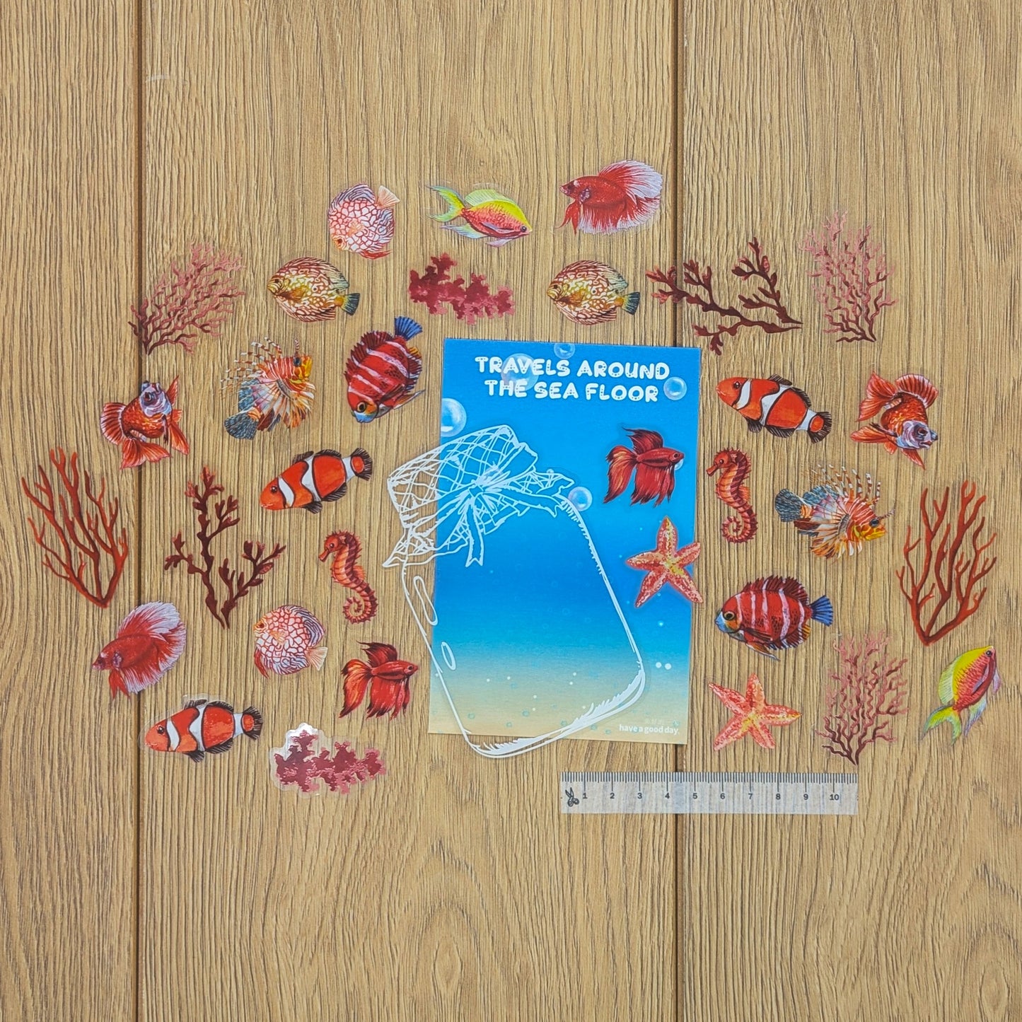 Orange Coral Reef - Sticker Sheet