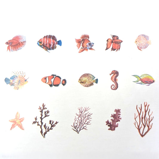 Orange Coral Reef - Sticker Sheet