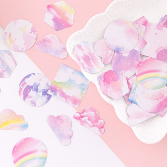 Pastel Clouds - Self Adhesive Sticker Box